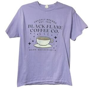 Black Flame Coffee Co Salem Massachusetts Witchy Coffee Graphic Tee – Medium